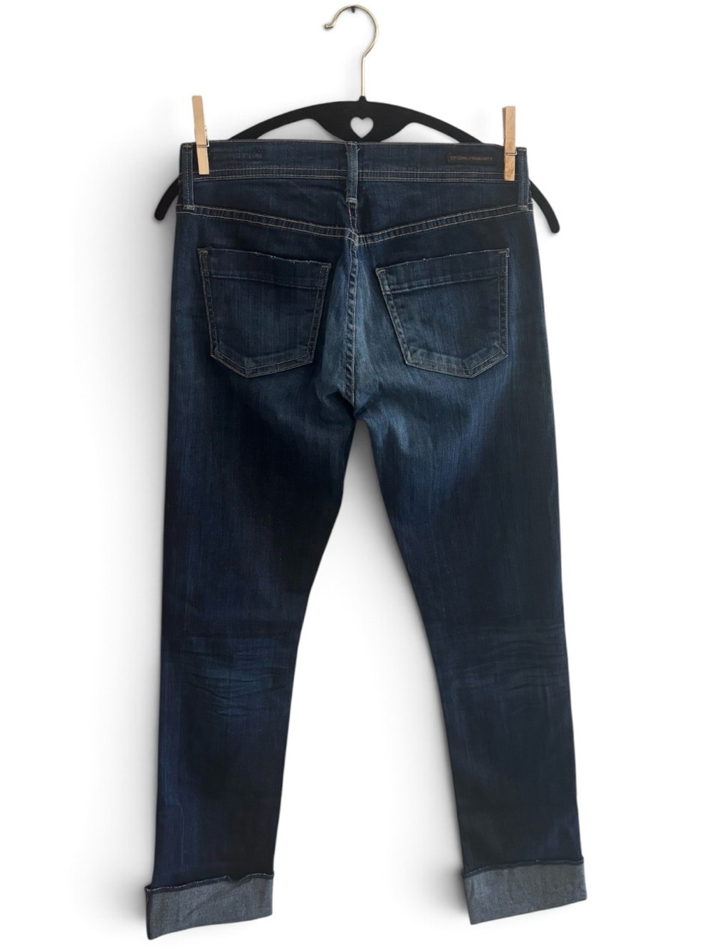 Citizens of Humanity Dani Straight Leg Jeans Women’s Size 24 Dark Wash Mid Rise - Picture 2 of 16